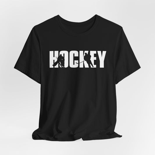 Hockey Word Silhouette - Mens T-Shirt